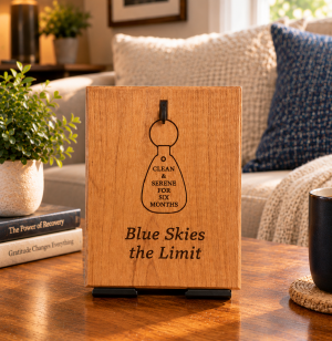 6 Months Key Tag Plaque