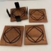Wood Coaster Set NA Logo Style 2 - Image 2