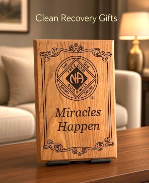 Miracles Happen Plaque Cherry