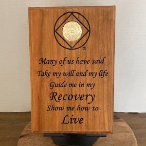 Medallion Plaque with Third Step Prayer