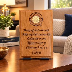 Medallion Plaque with Third Step Prayer