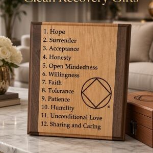 Large Principles Plaque Cherry/Walnut